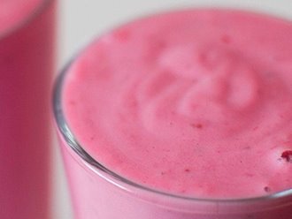 Close up of a cherry smoothie