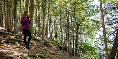 Woman on a hike