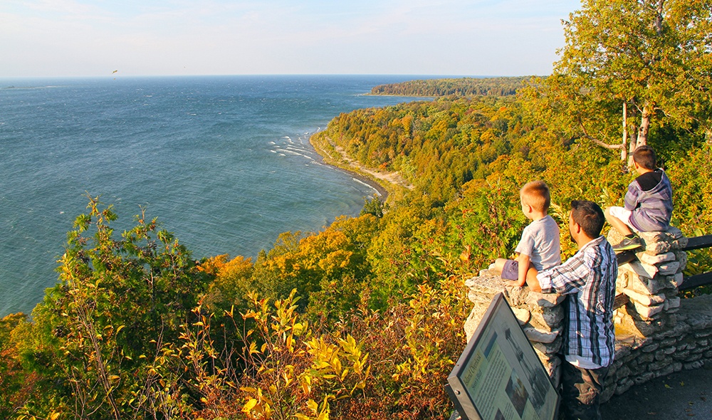 Shoreline view at Peninsula State Park.