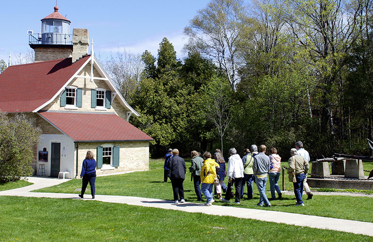 People on a historical tour