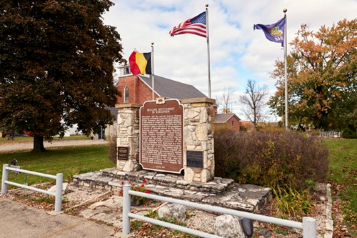 The exterior of the Belgian Heritage Center.