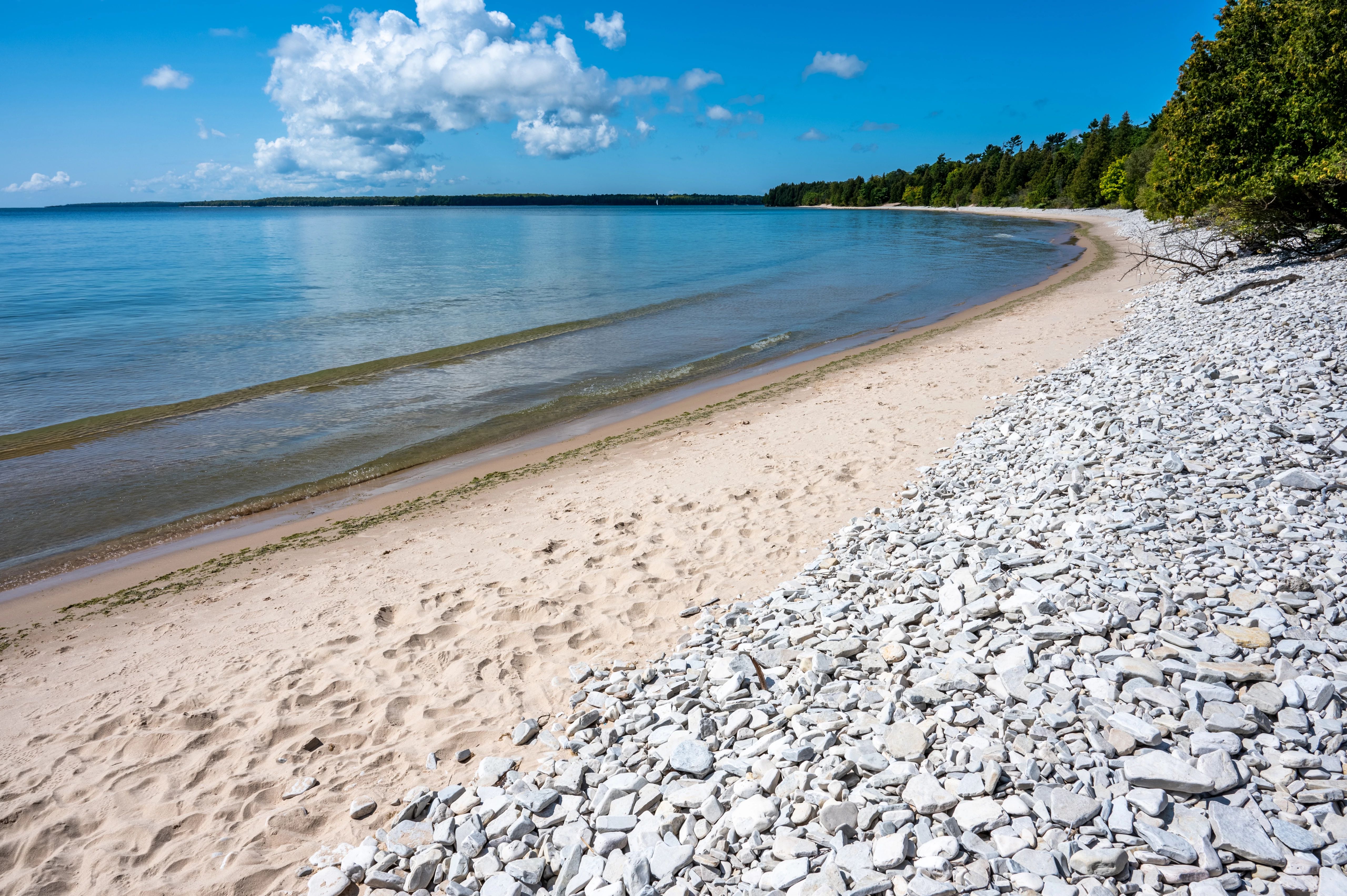 Landscape of rocky beach