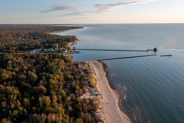 Aerial view of Sturgeon Bay