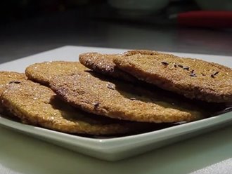 Lavender cookies on a plate