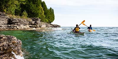 People kayaking