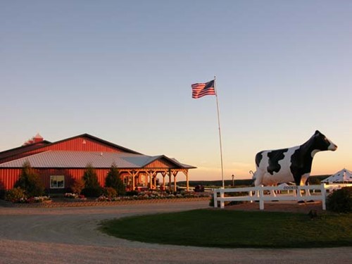 Schopf's country store at sunset.