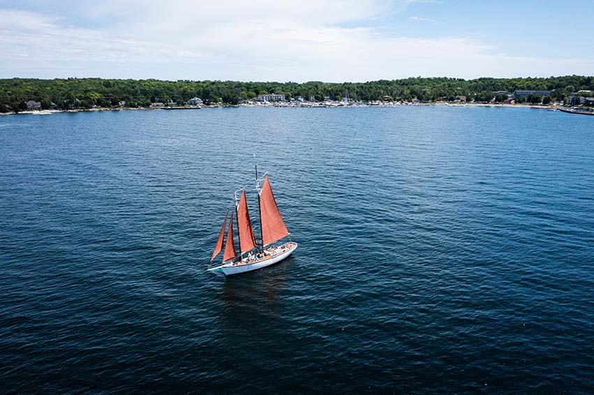 Sailboat on the lake