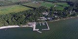 Chaudoirs Dock from the air.