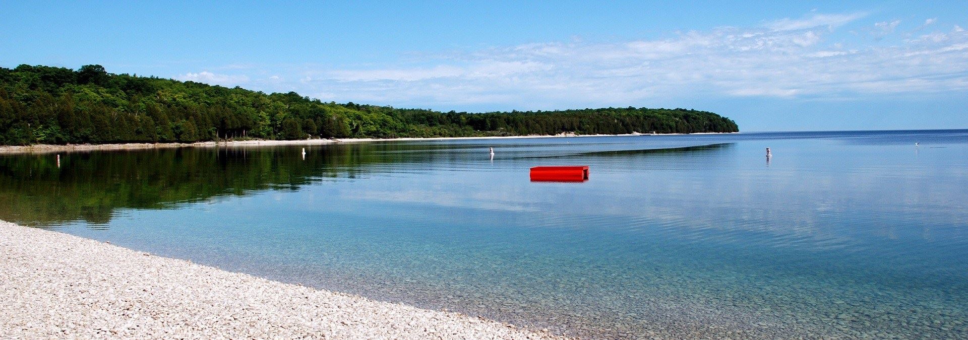 Calm water at the lakefront.