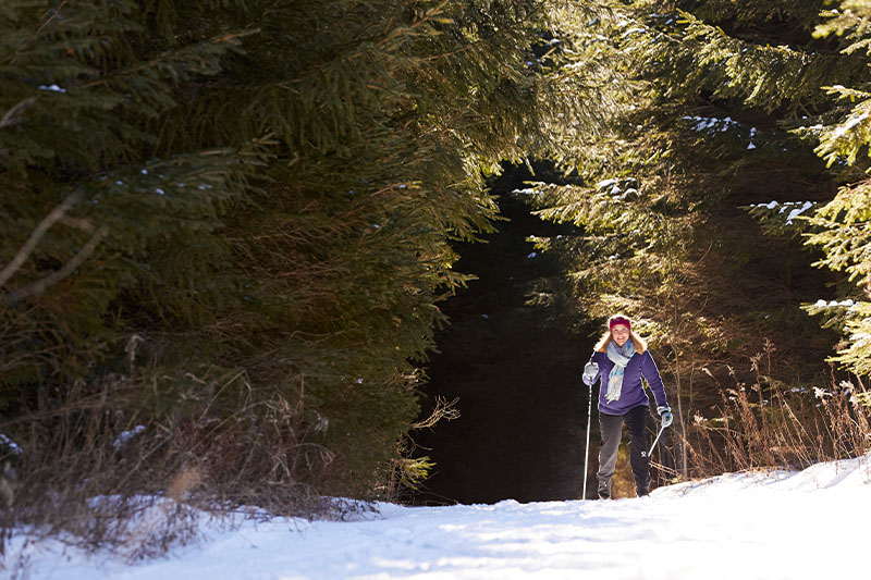 Cross country skiing at Crossroads at Big Creek in Sturgeon Bay.