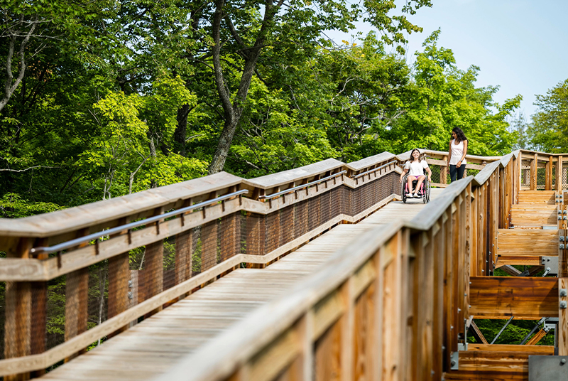 Peninsula State Park's ramp to Eagle Tower.