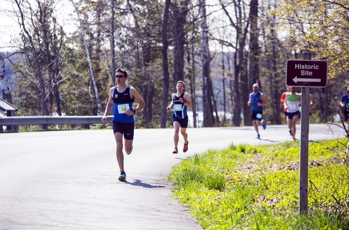 People running in a race