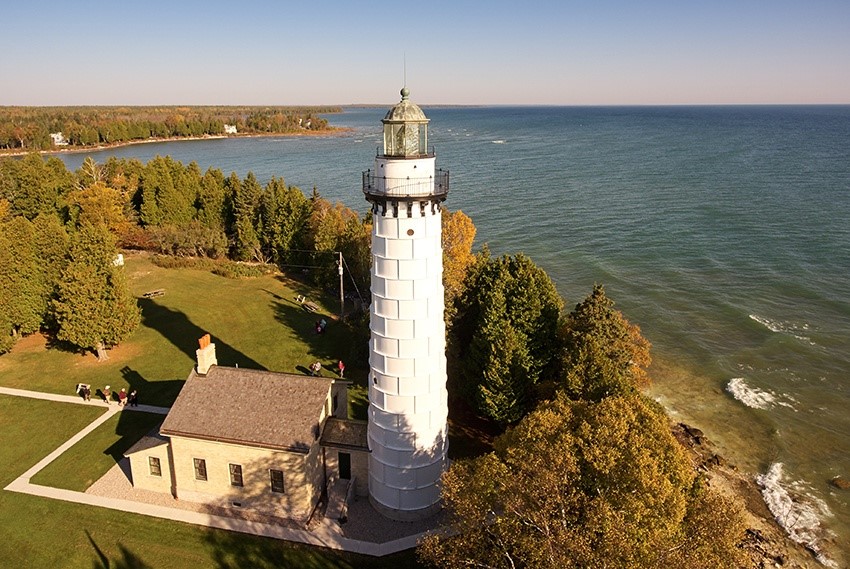 The Cana Island Lighthouse.